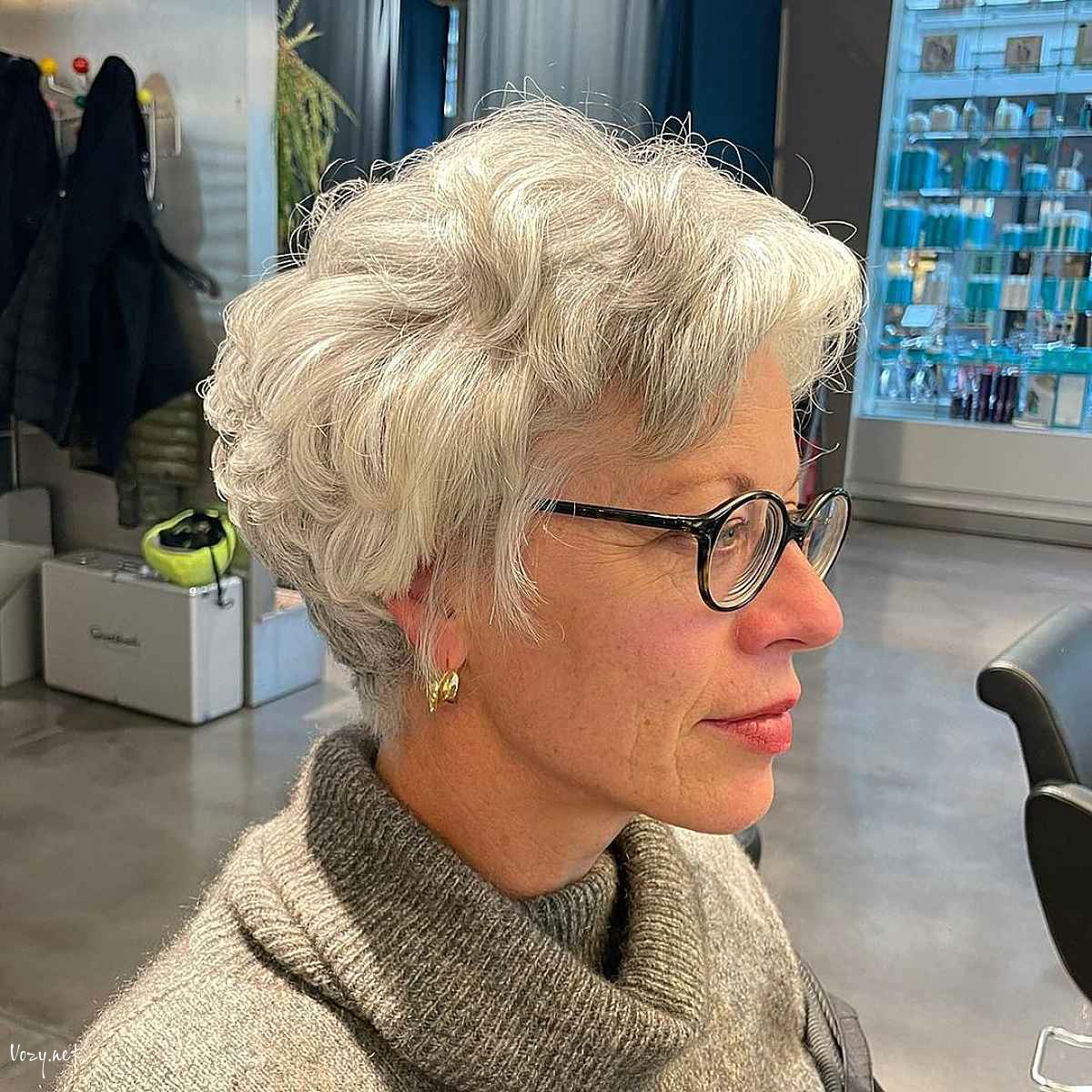 short shag for grey hair
