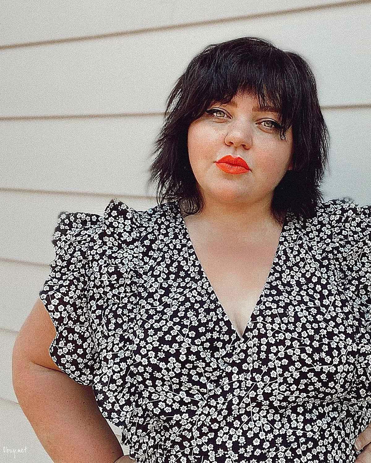 short shag for round face shapes
