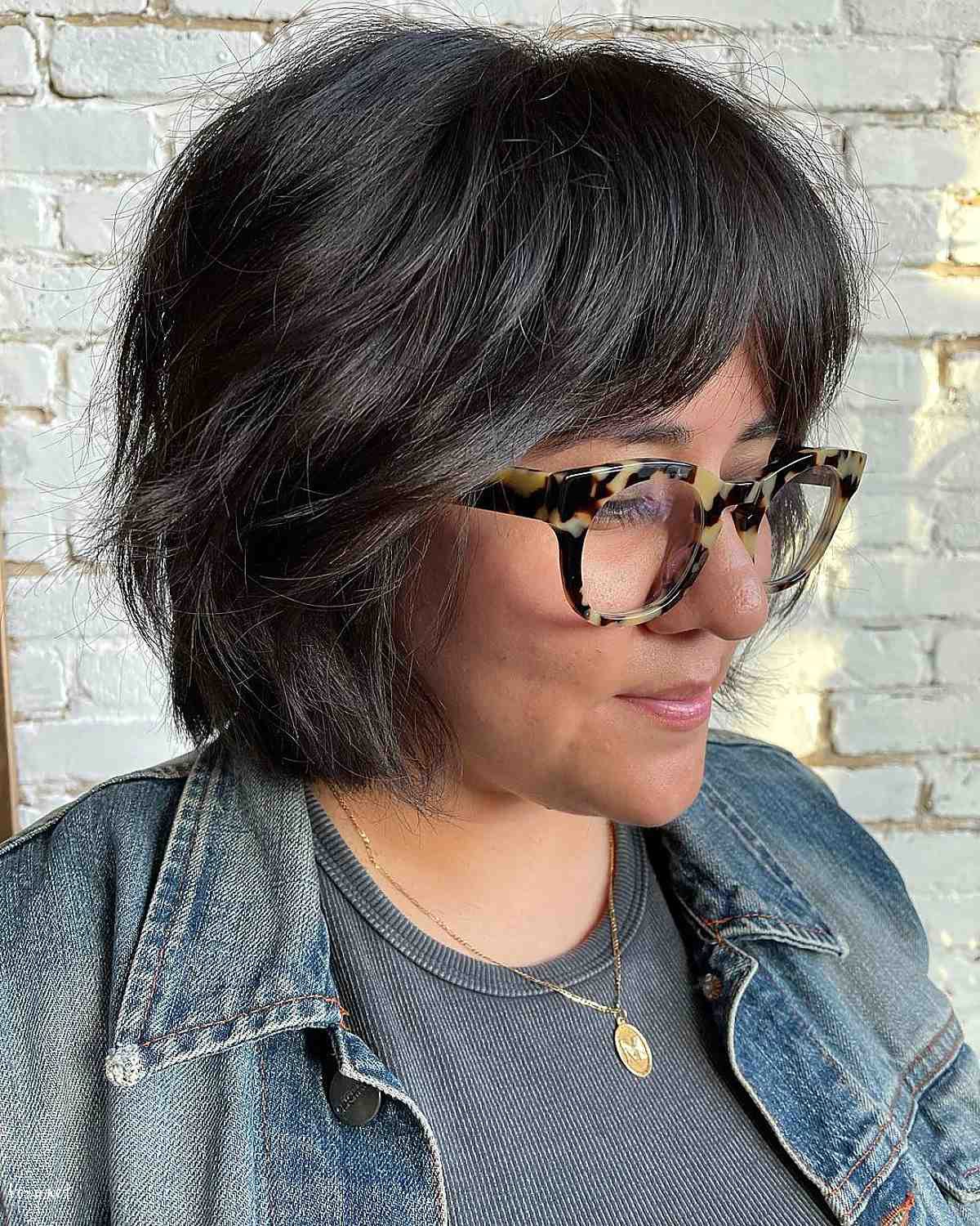 short shag for square faces