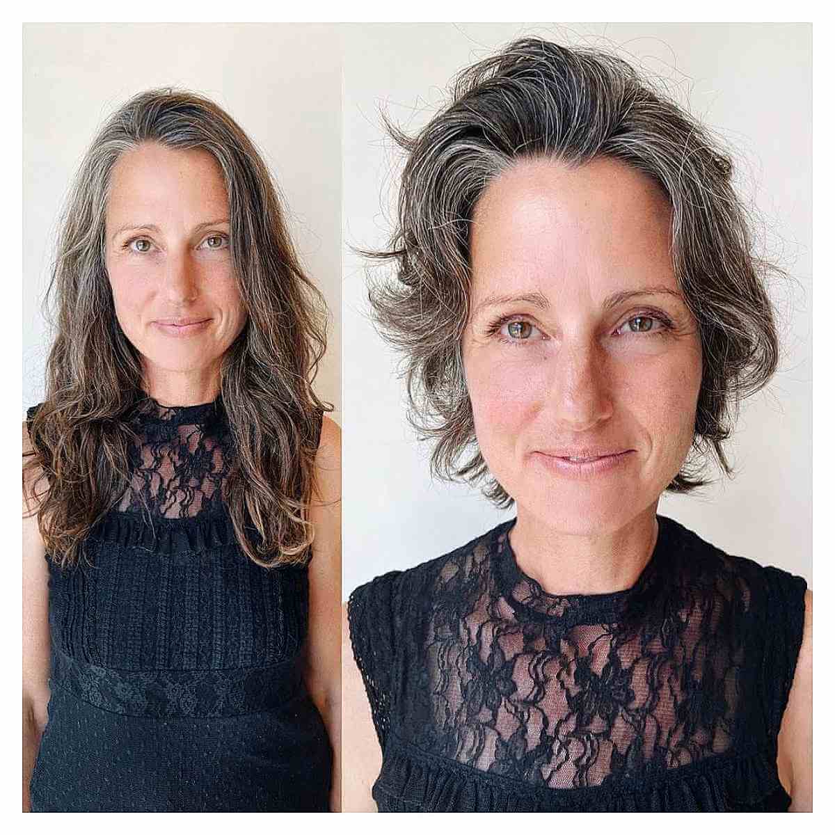 short shag with no bangs for ladies 50 and up