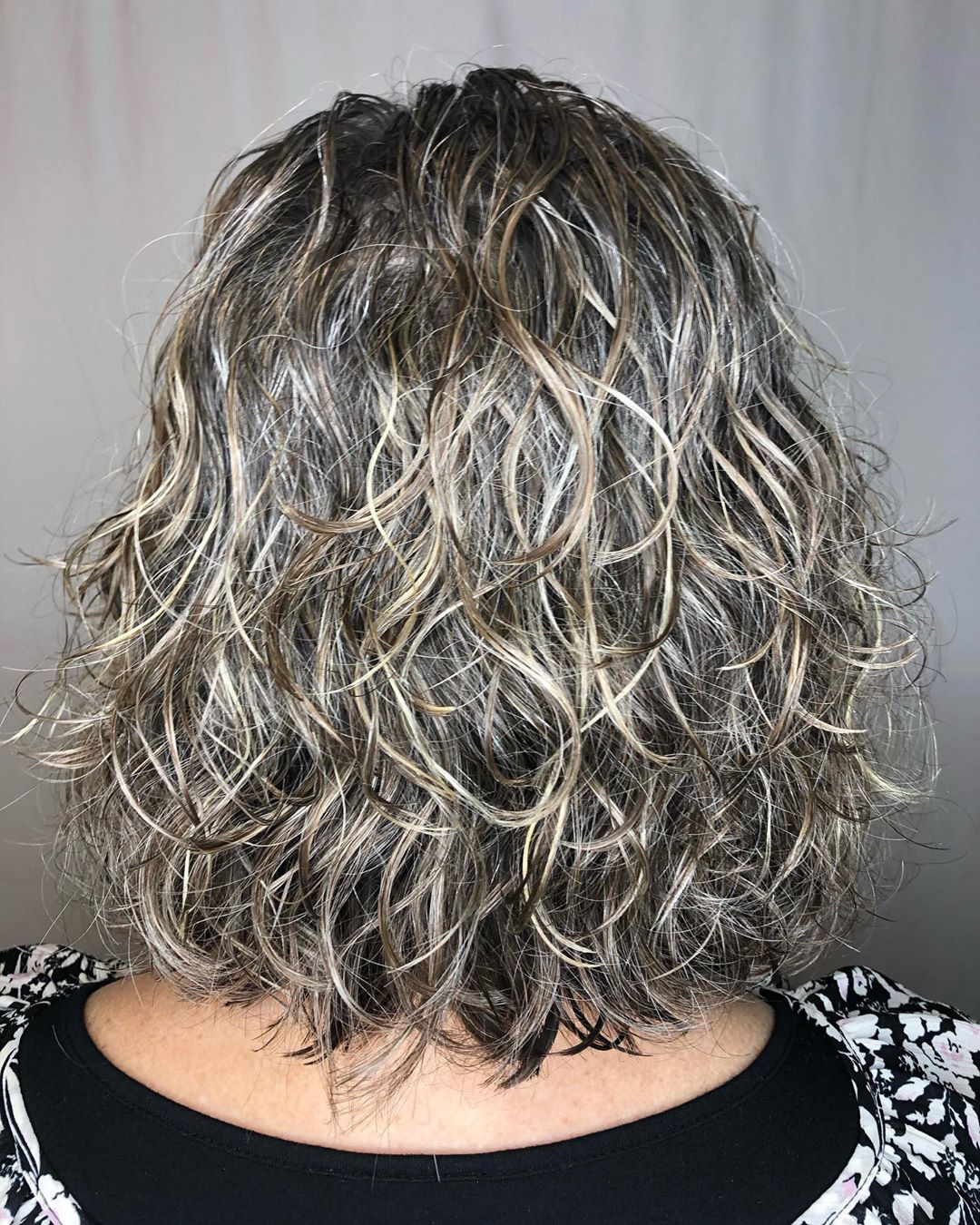 short shoulder length hair perm