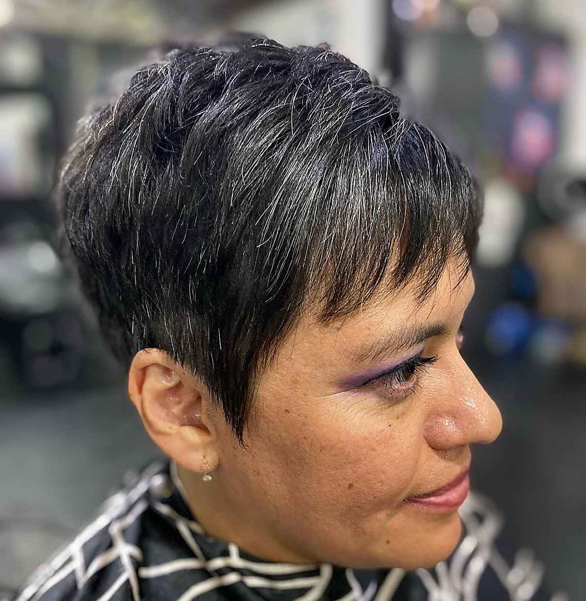 short tapered pixie for older ladies over 50 with thin hair