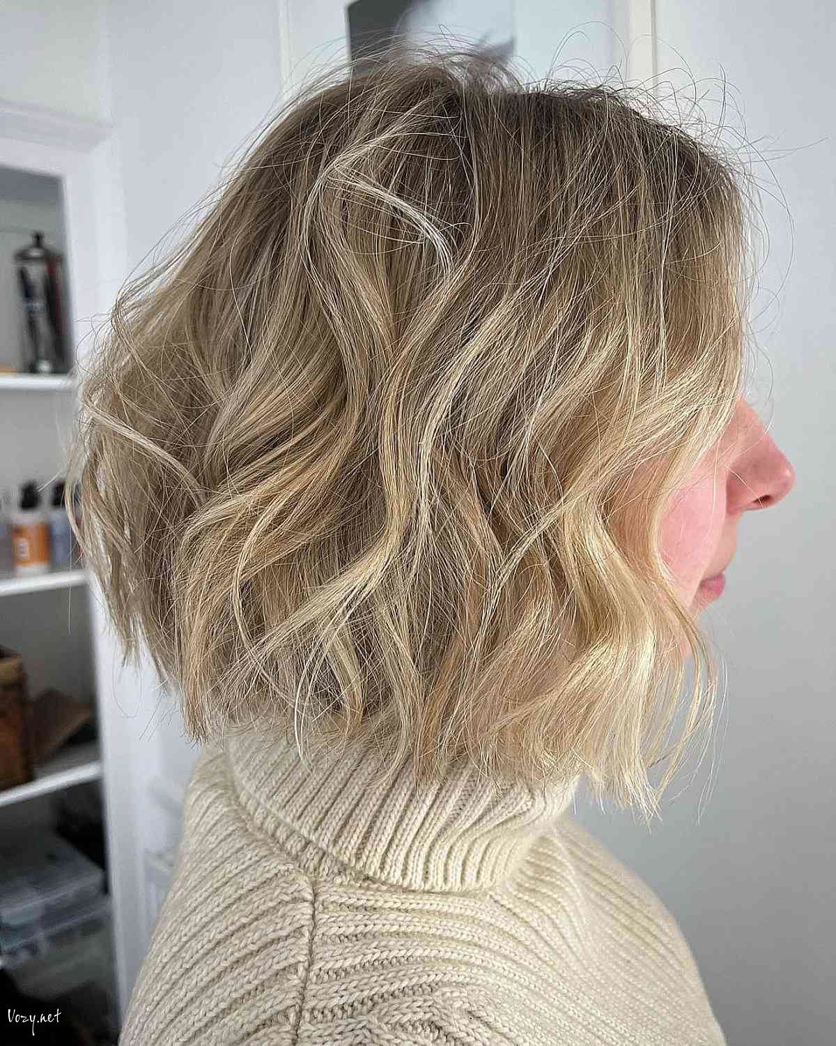 short tousled hairstyle for fine hair