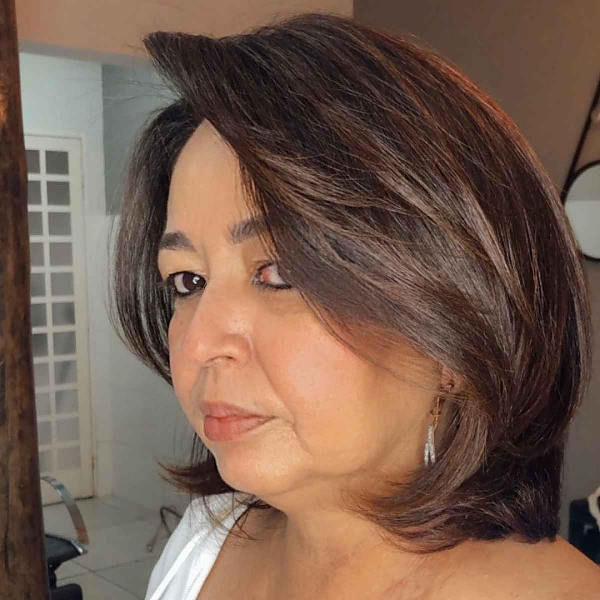 shoulder length cut for a fifty year old woman and overweight