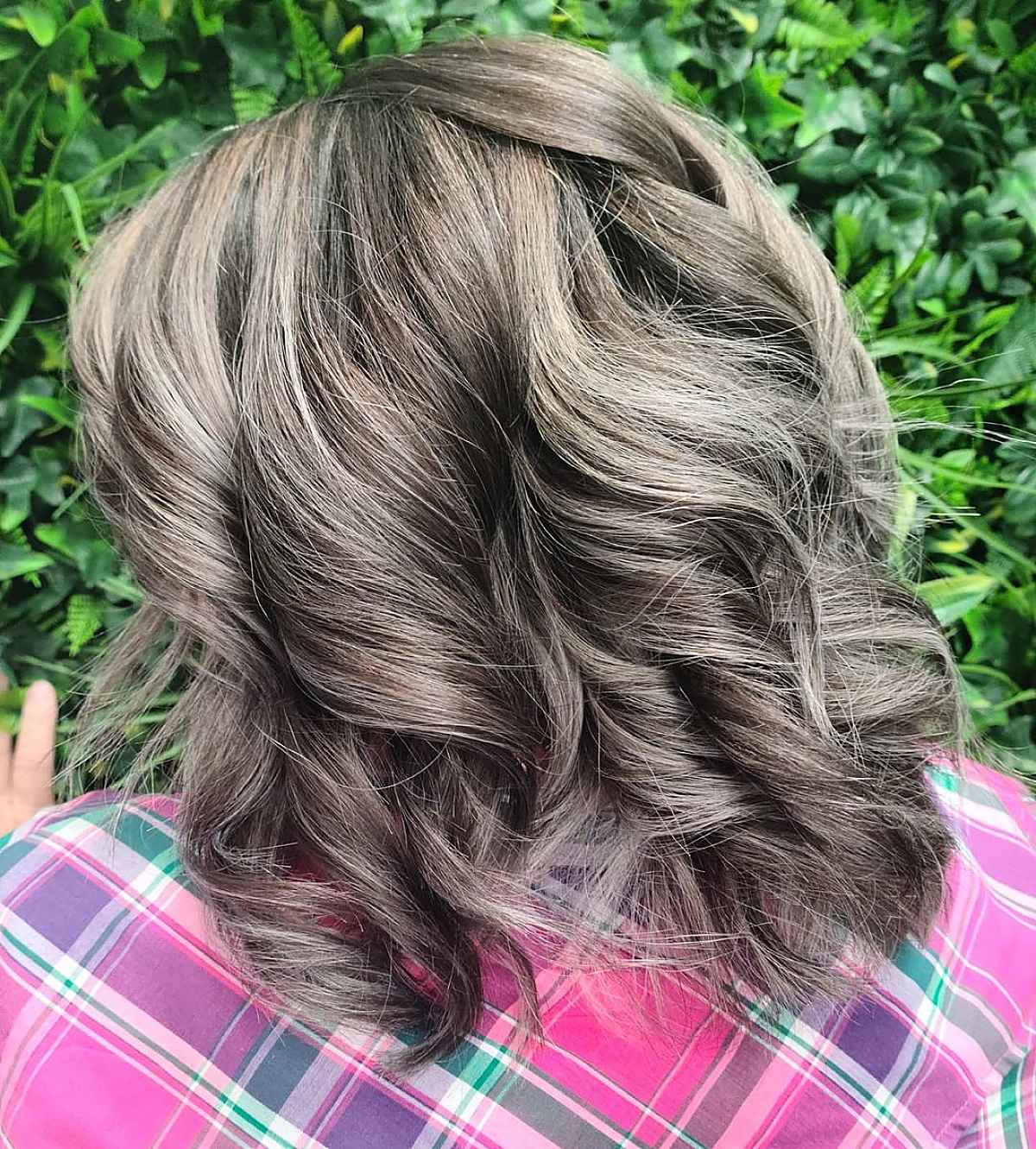 silver balayage on senior women