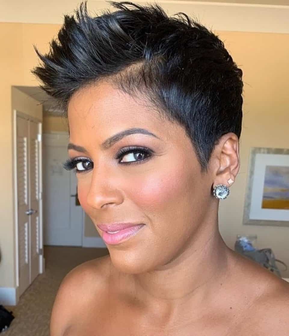 spiky pixie for textured black hair