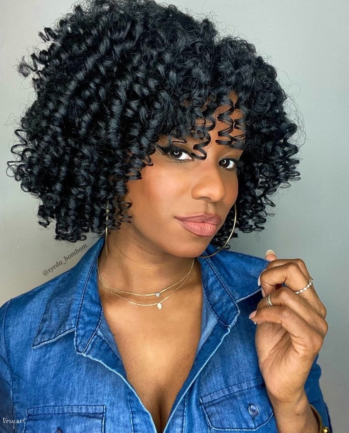 spiral perm bob on african american hair