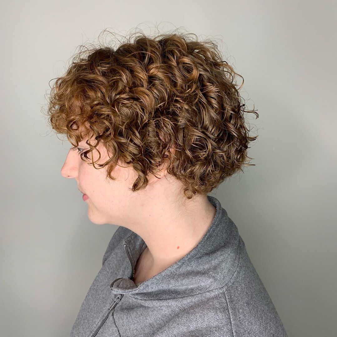 spiral short hair perm