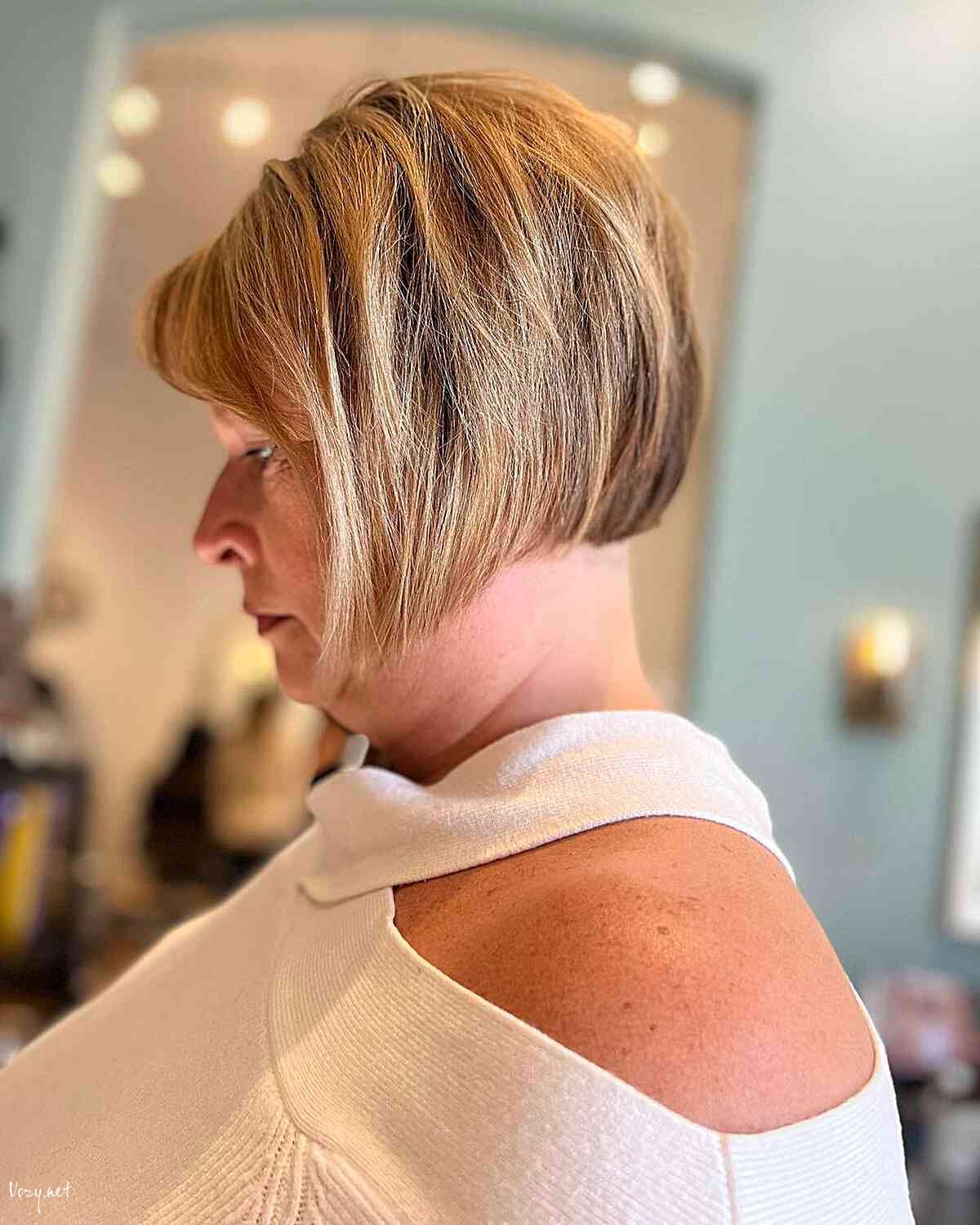 stacked bob for women with fine hair texture