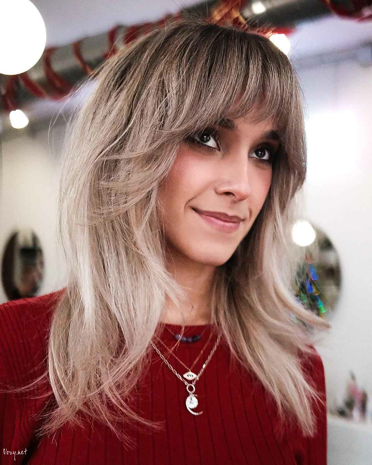 subtle shag hairstyle