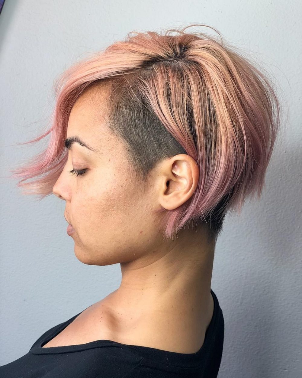 super short undercut bob