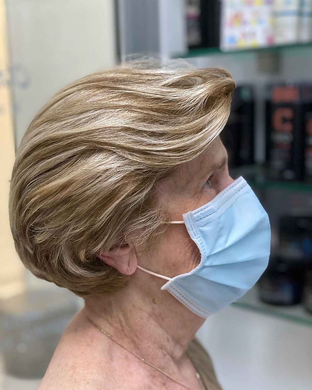 textured wedge cut for women in their 60s