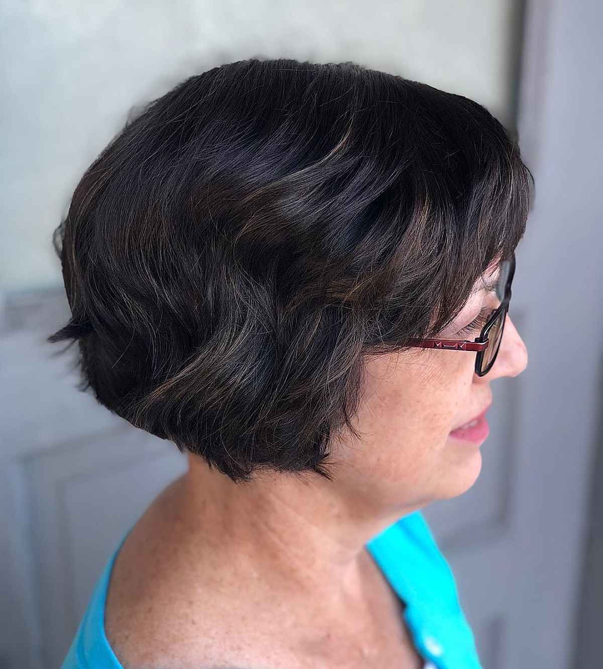the short wedge bob for women past their 60s