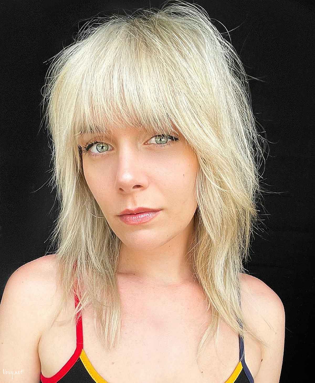 trendy wolf cut for straight hair