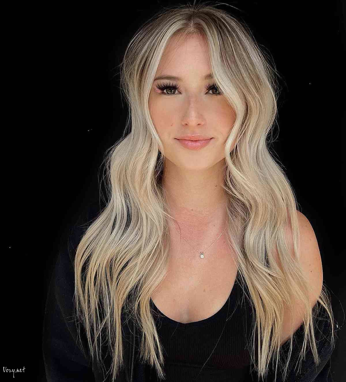 very long icy blonde fine hair 1