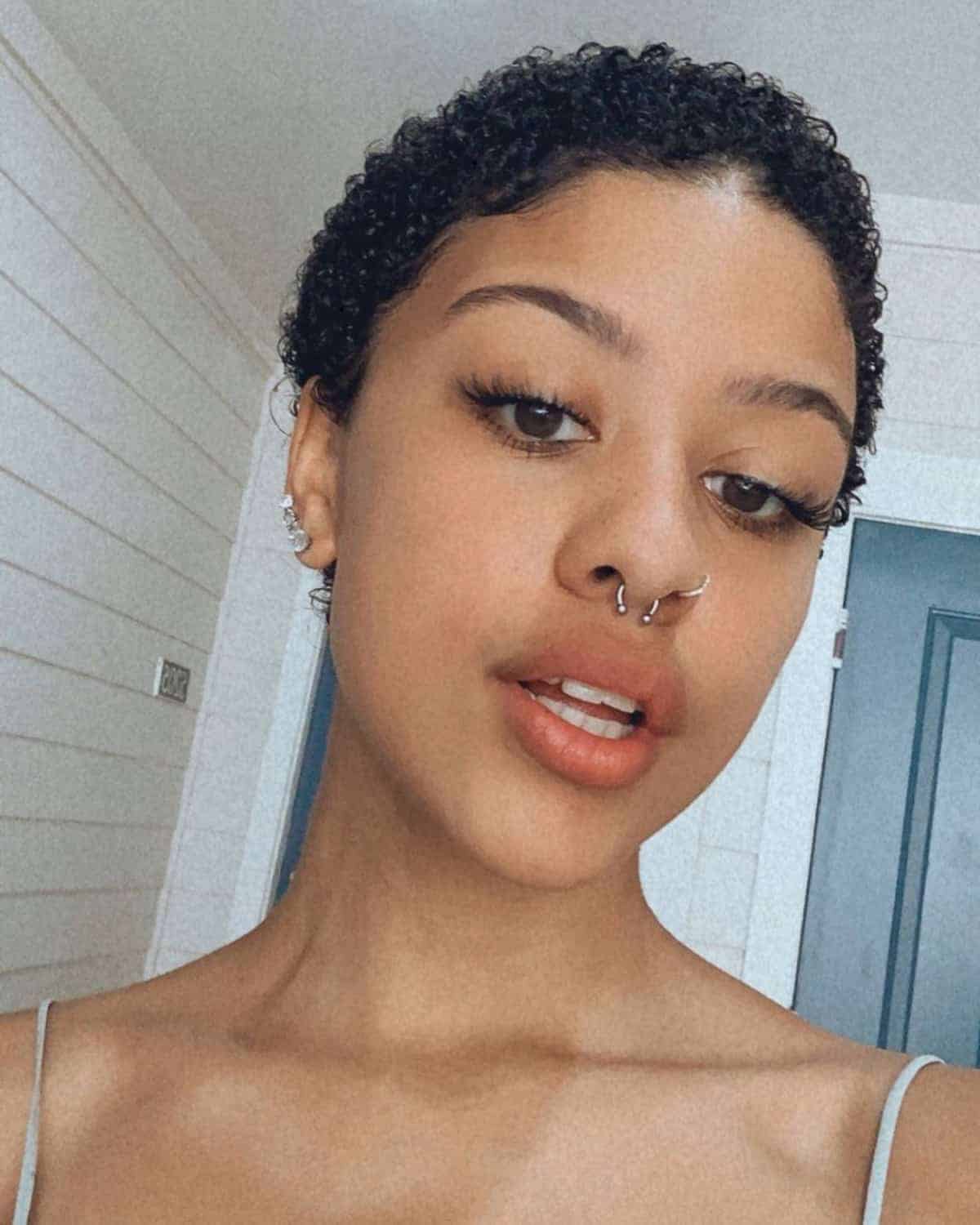 very short pixie for 4c curls