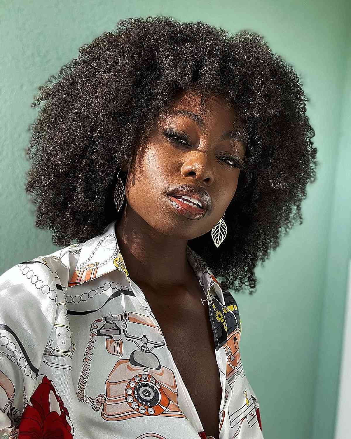 wash and go layered style for afro