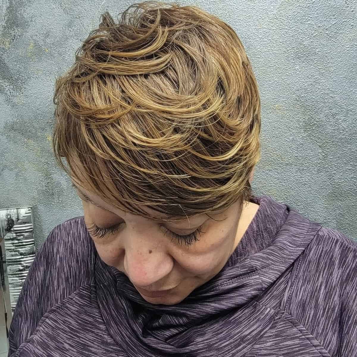 wavy pixie for older black women
