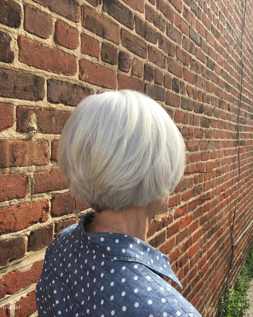 white pixie bob for 50 year old women with thick hair