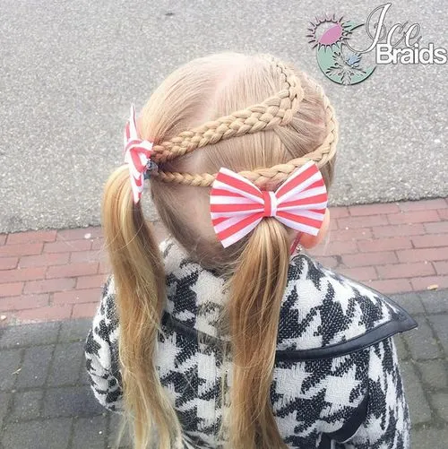 Asymmetrical Flower Girl Hairstyle