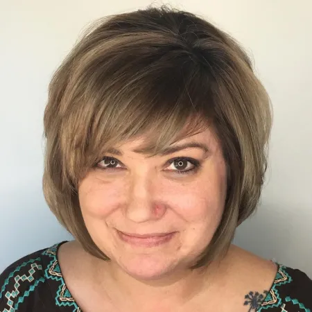 Banged Bob with Strategically Placed Balayage
