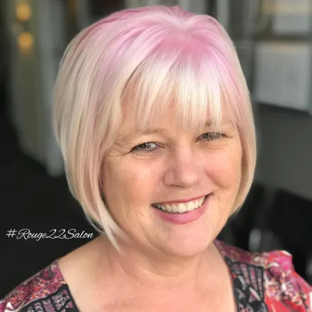 Blonde Bob with Pastel Roots