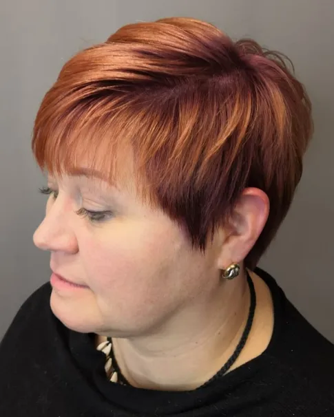 Burgundy and Copper Pixie
