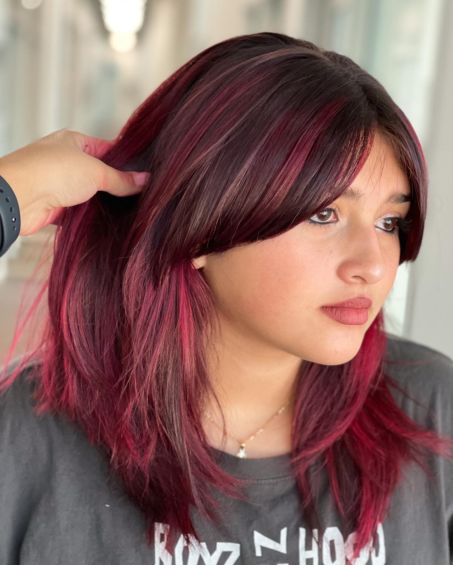 Cherry Brunette Hair Bob Design