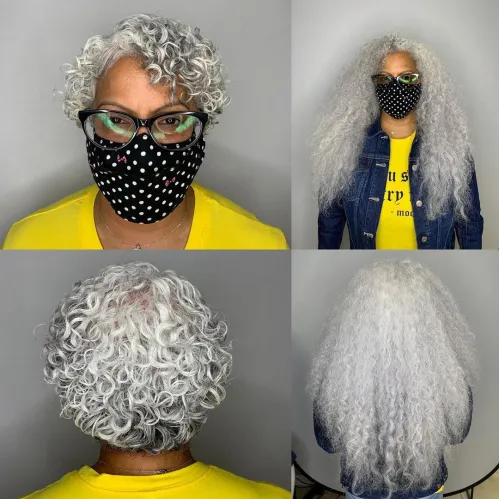 Curly Crop for Natural Gray Hair