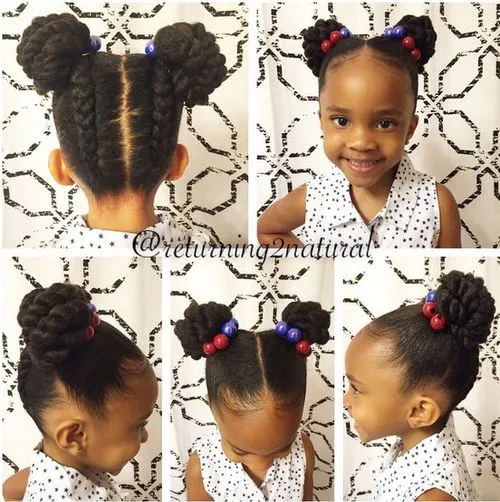 Double Braids with Double Buns