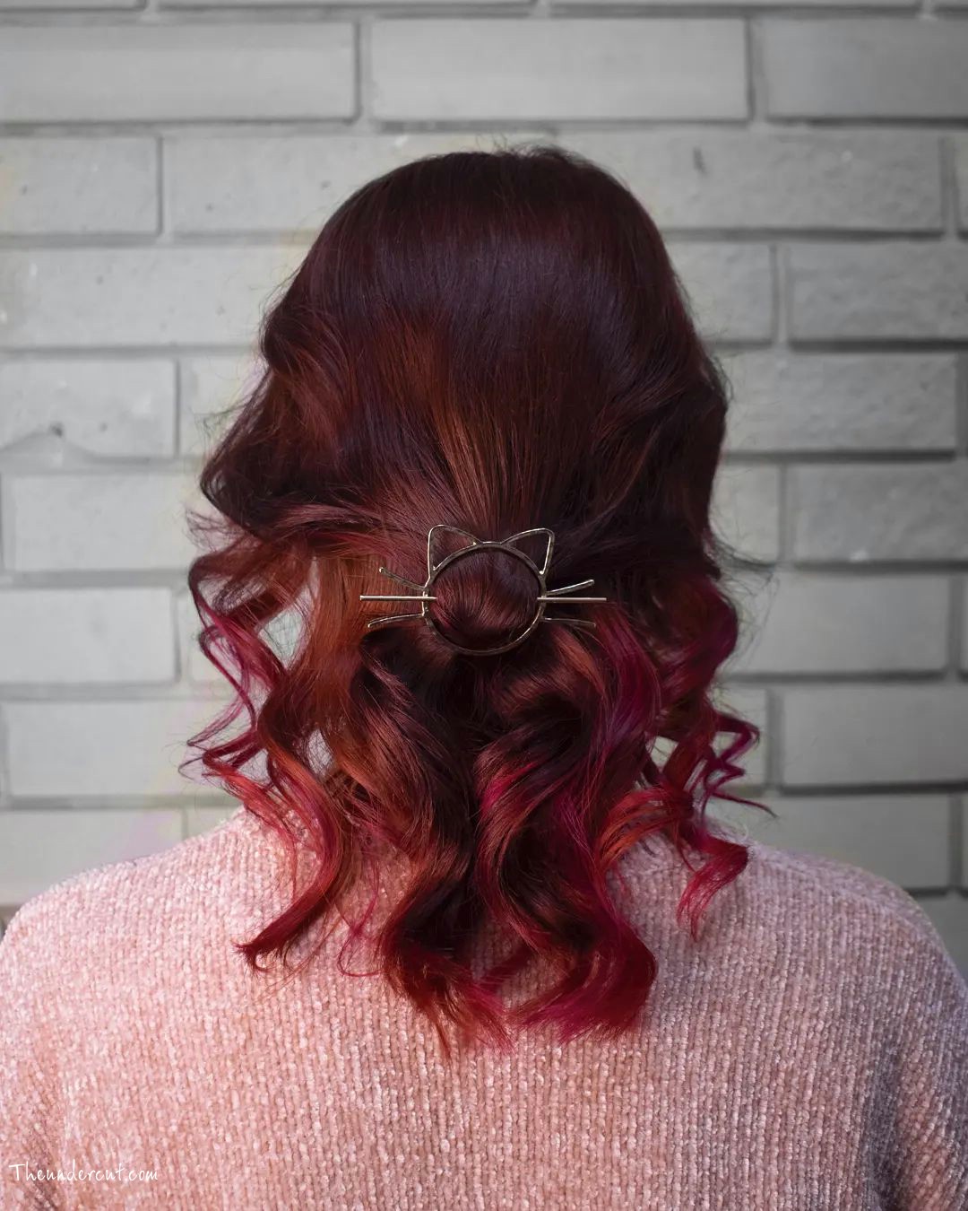 Fun Red French Girl Wave Hair