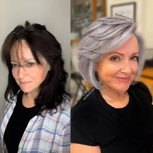 Gorgeous Gray Layered Bob