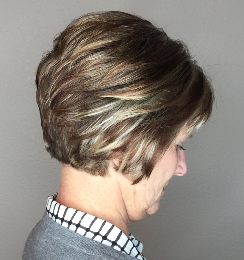 Lip Length Bob with Bronze Balayage