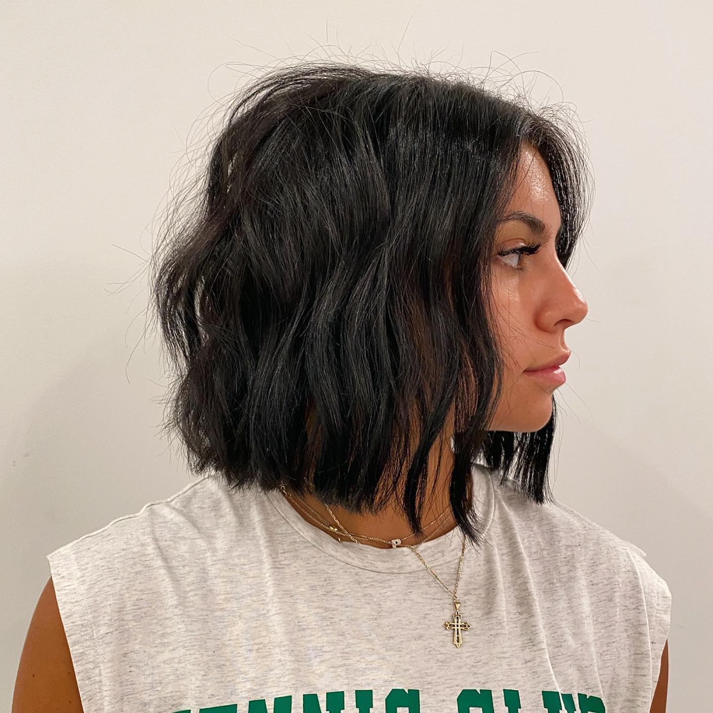 Natural Brown Textured Bob