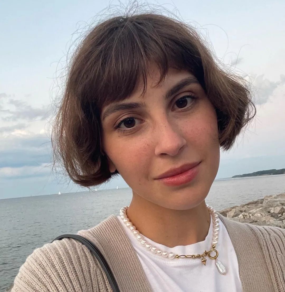 Natural Brown Wedge Hairstyle