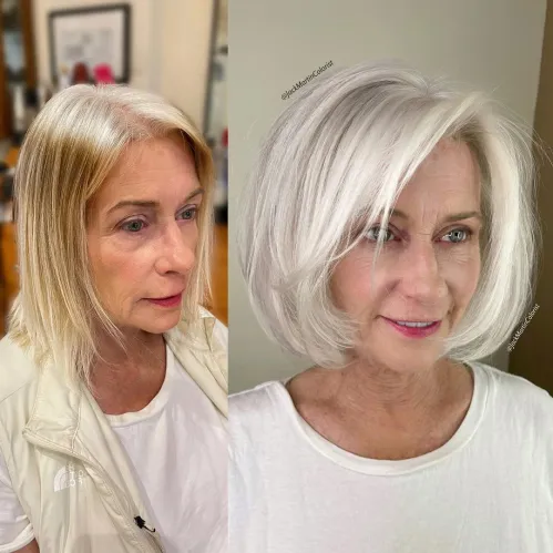 Neck Length Blonde Bob