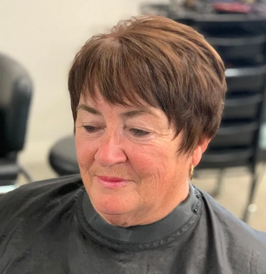 Razored Pixie Haircut for Women Over 60