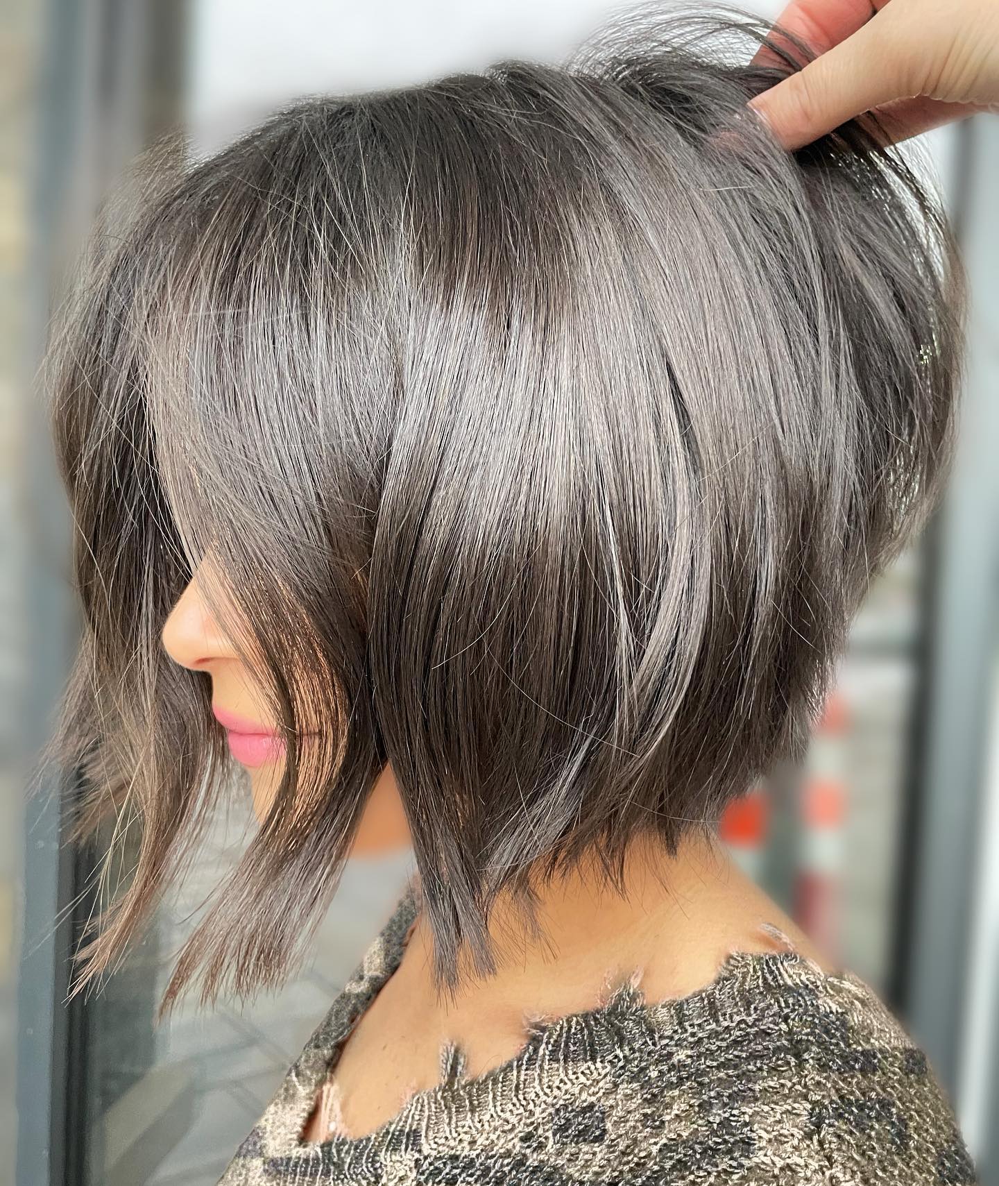 Shiny Textured Bob Hairstyle