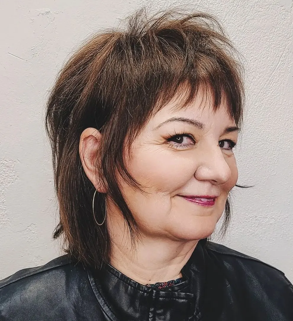 Short Funky Hairstyle for Women Over 60