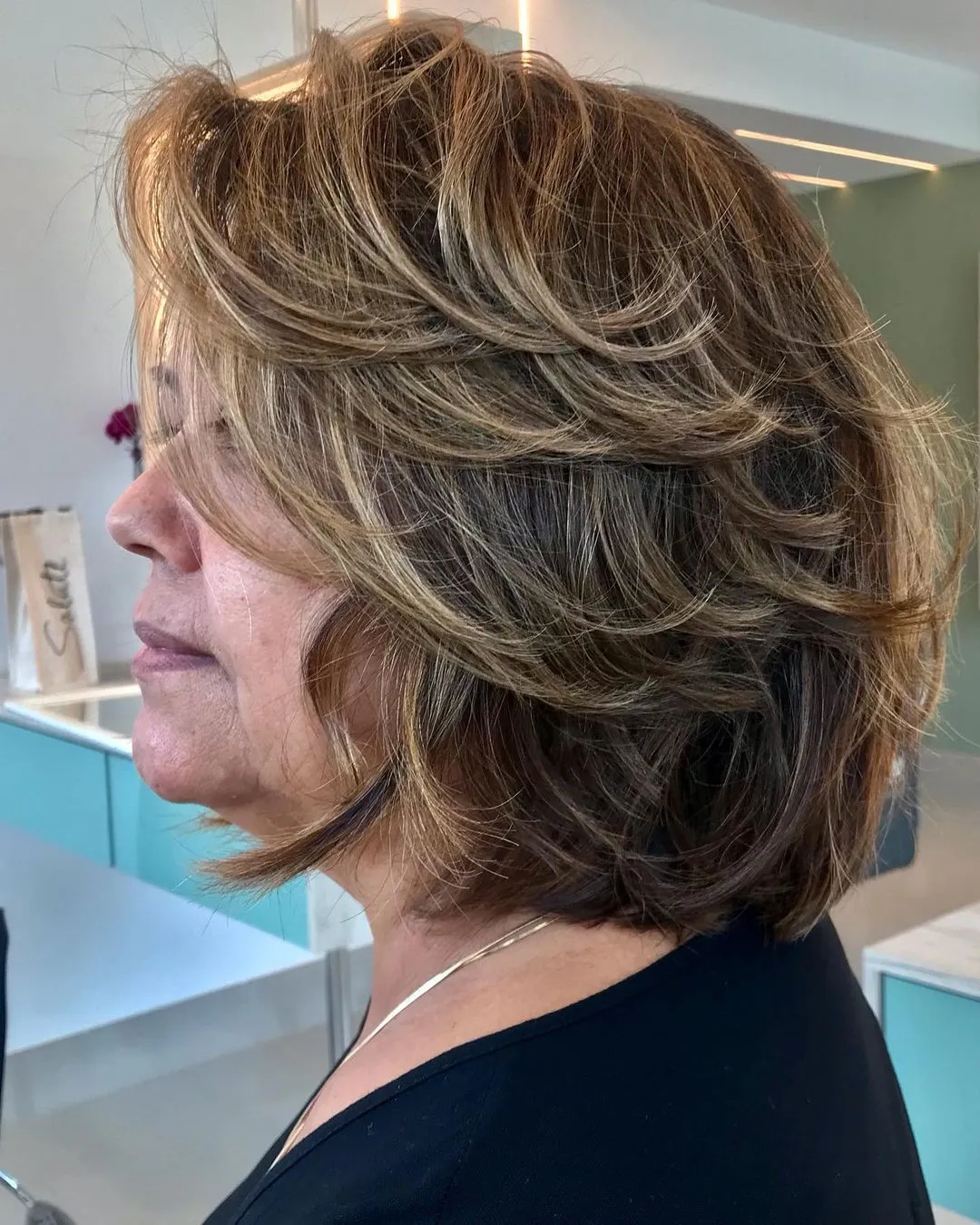 Shoulder Length Cut with Flipped Layers