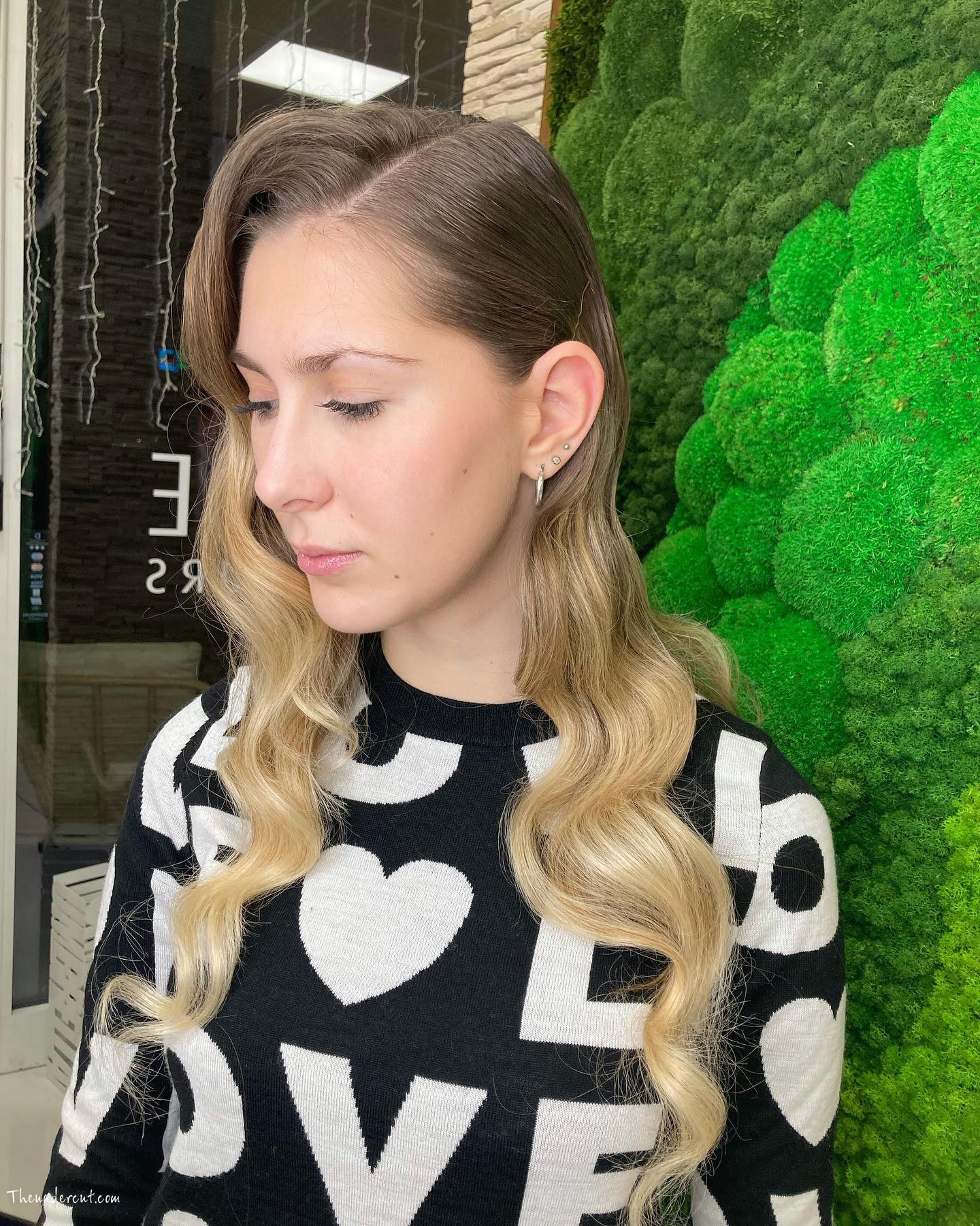 Side Swept French Girl Wave Hair
