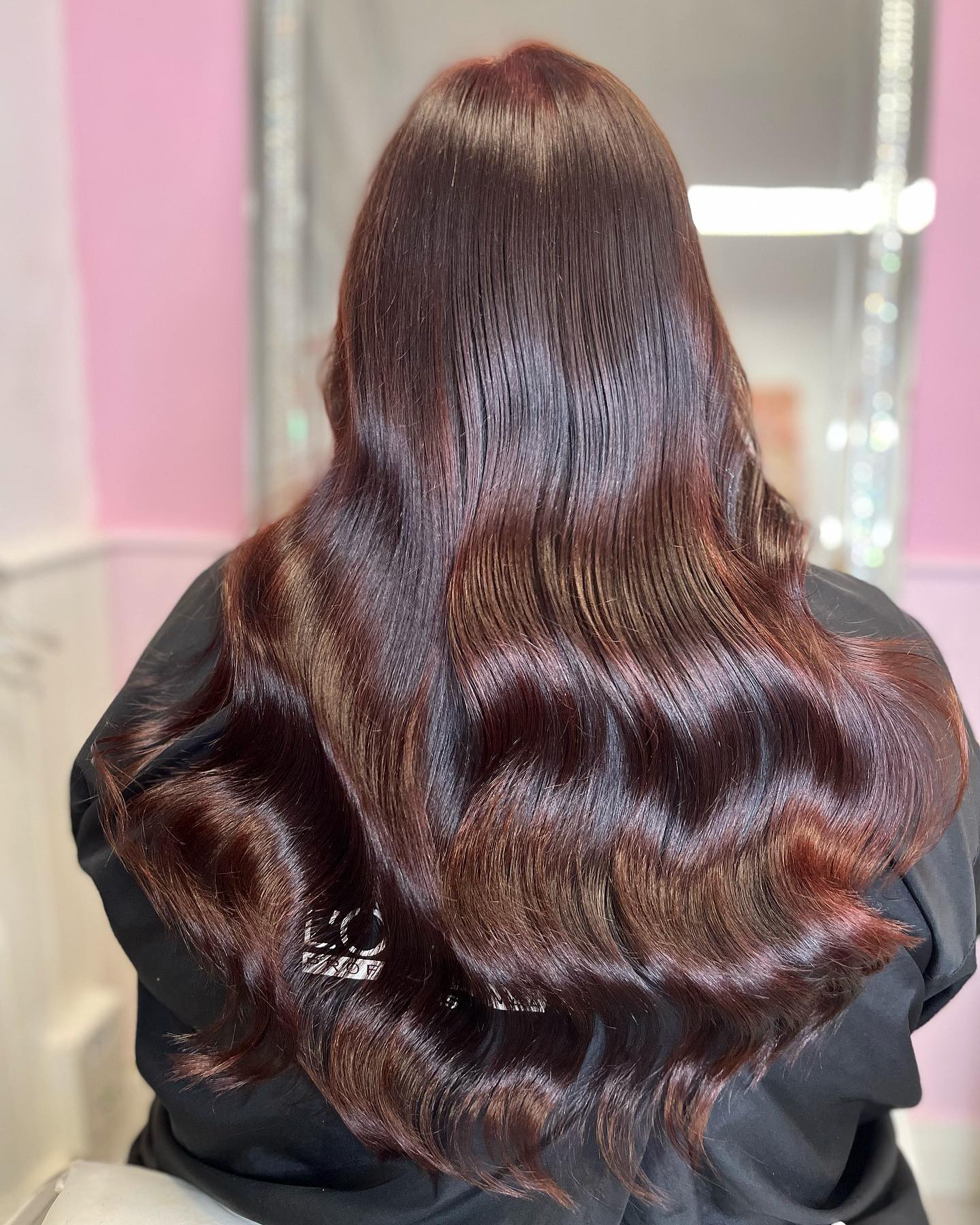 Sleek High Shine Cherry Brunette Hair