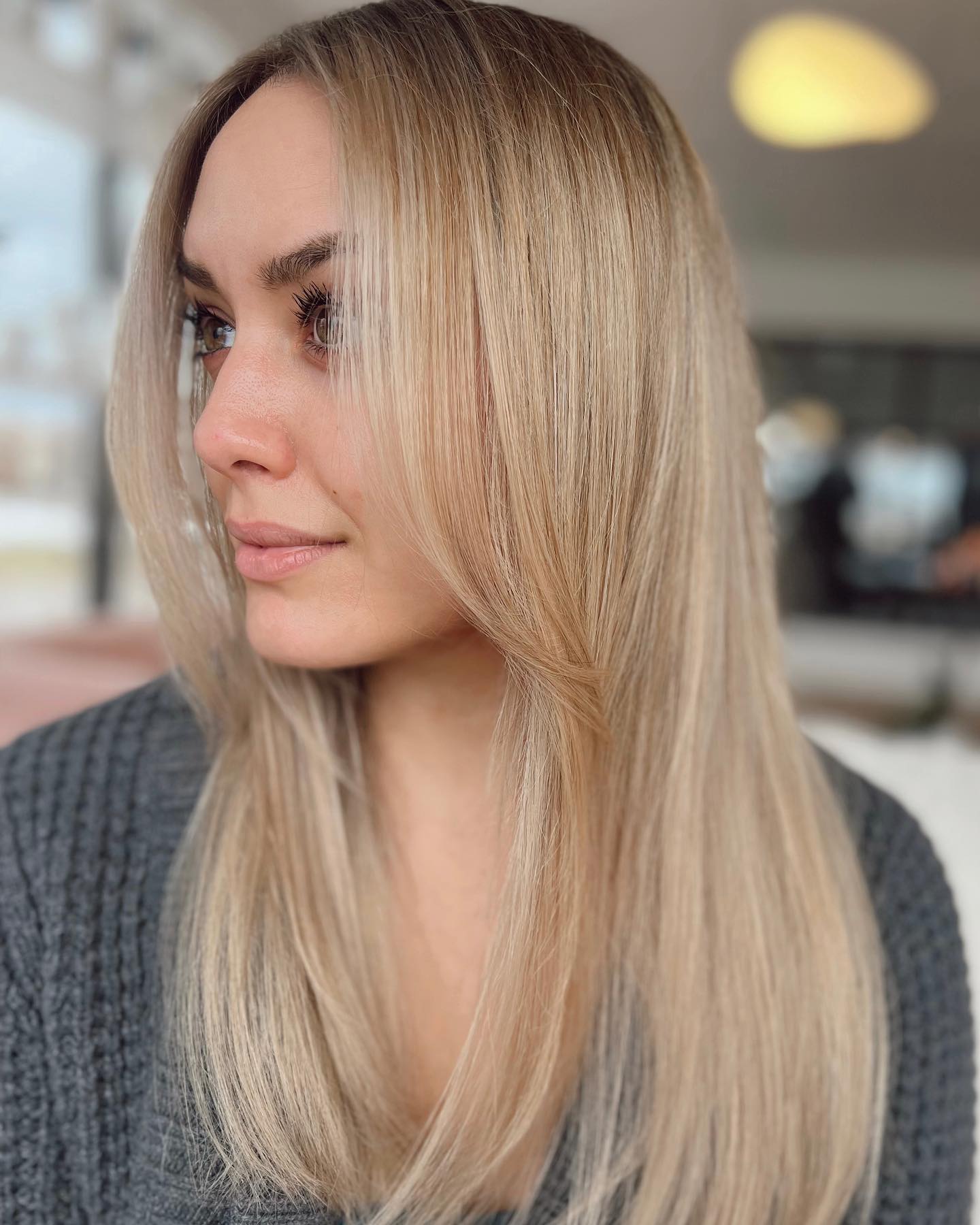 Straight Warm Toned Haircut