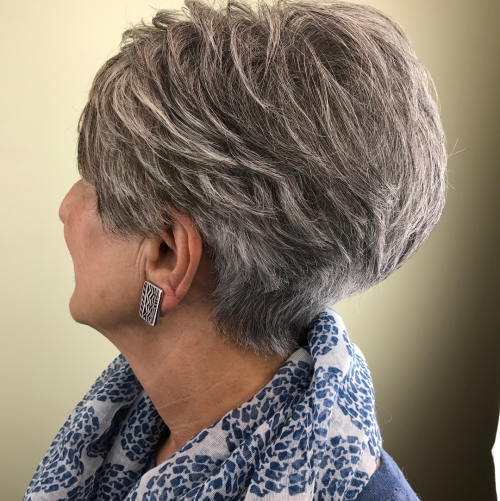 Textured Pixie Haircut for Older Women over 60