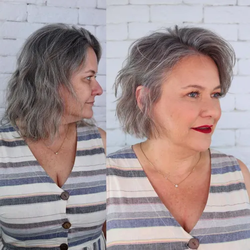 Wavy Bob for Women Over 60