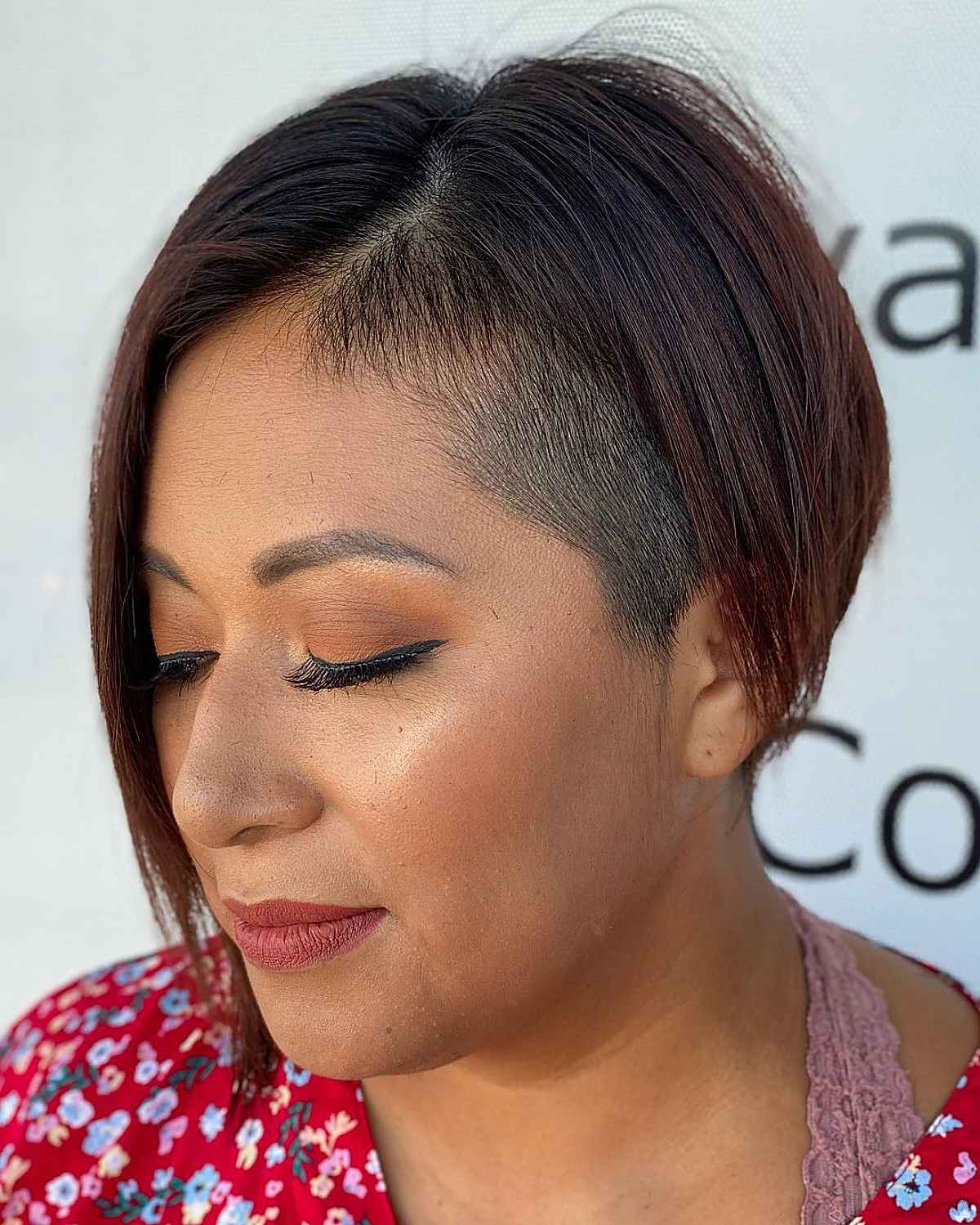 asymmetrical a line bob with an undercut