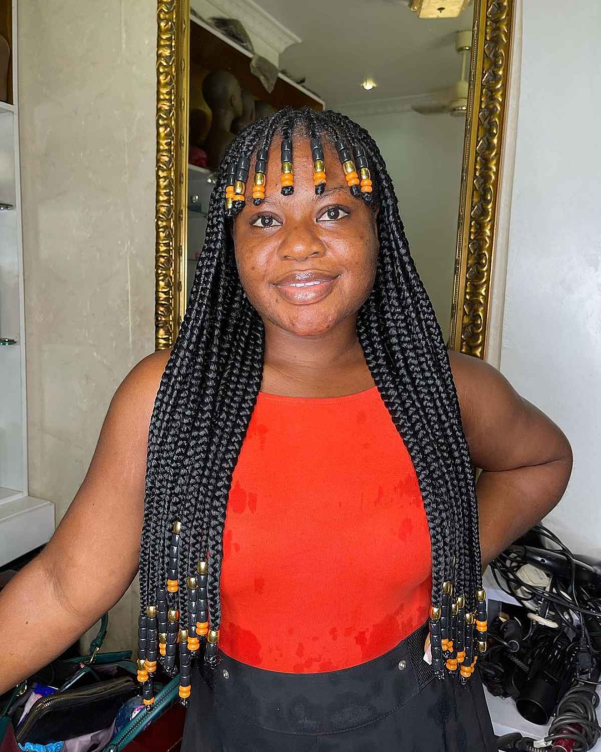 braided bangs for a big forehead