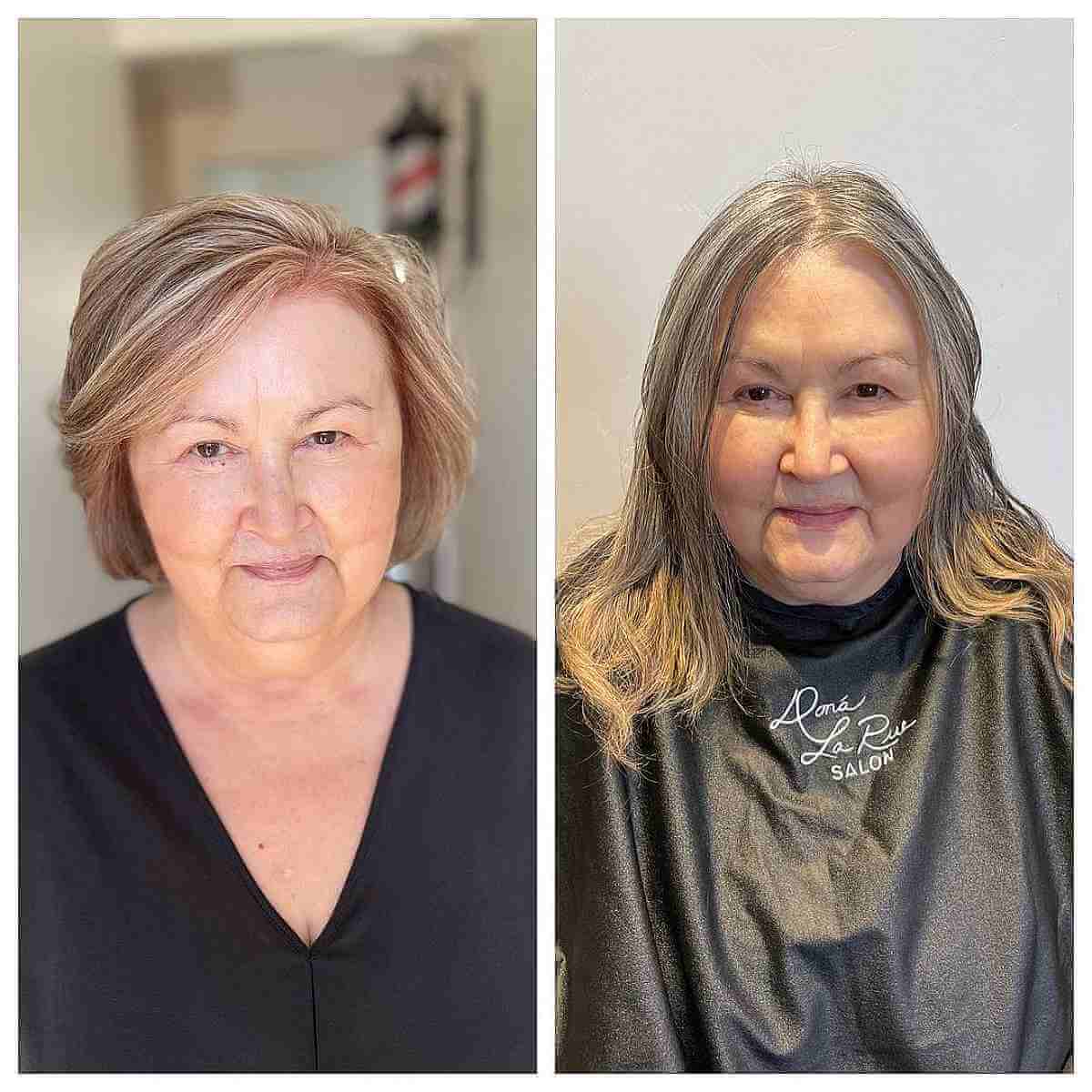 classic chin length bob with long side bangs