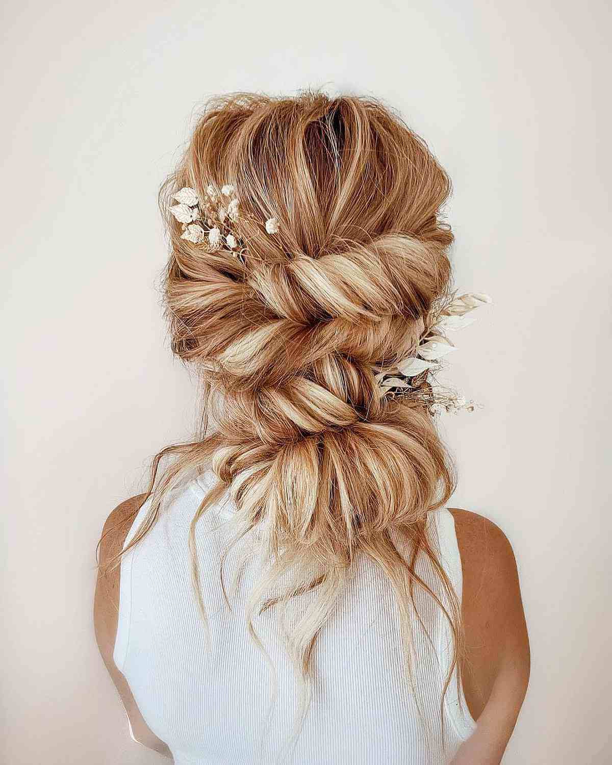 dimensional bohemian updo