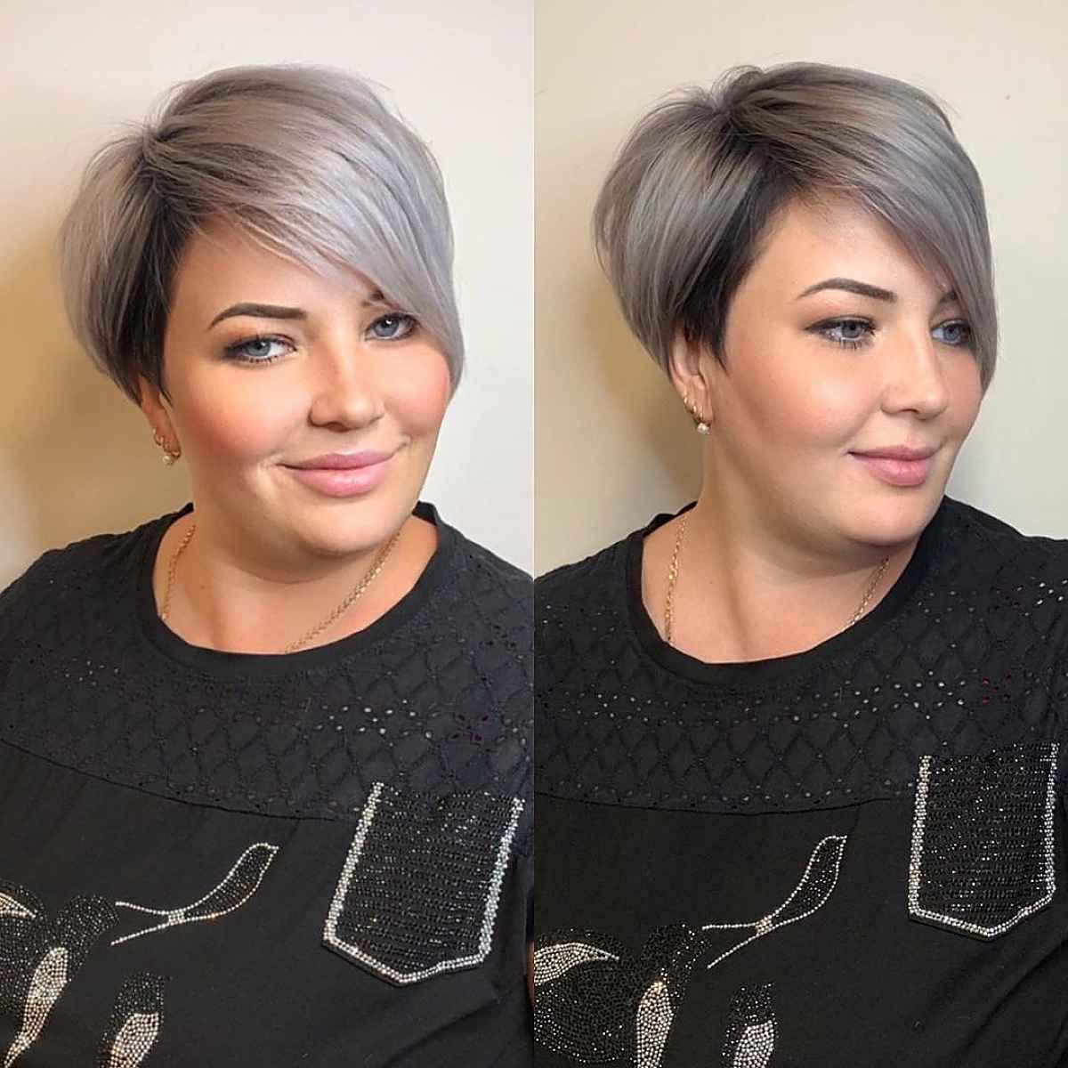 edgy pixie bob for fine hair women in their 30s